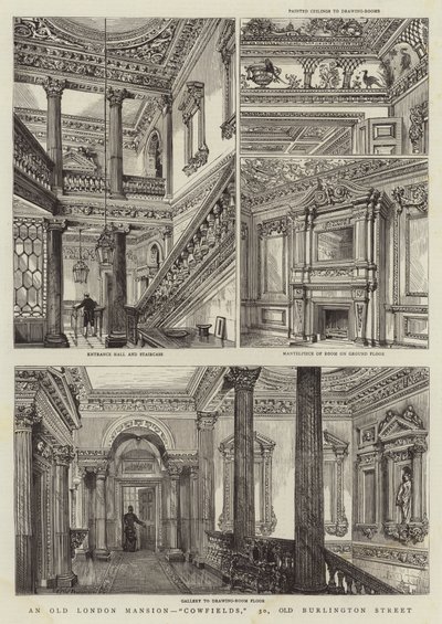 Un vieux manoir londonien, Cowfields, 30, Old Burlington Street - Henry William Brewer